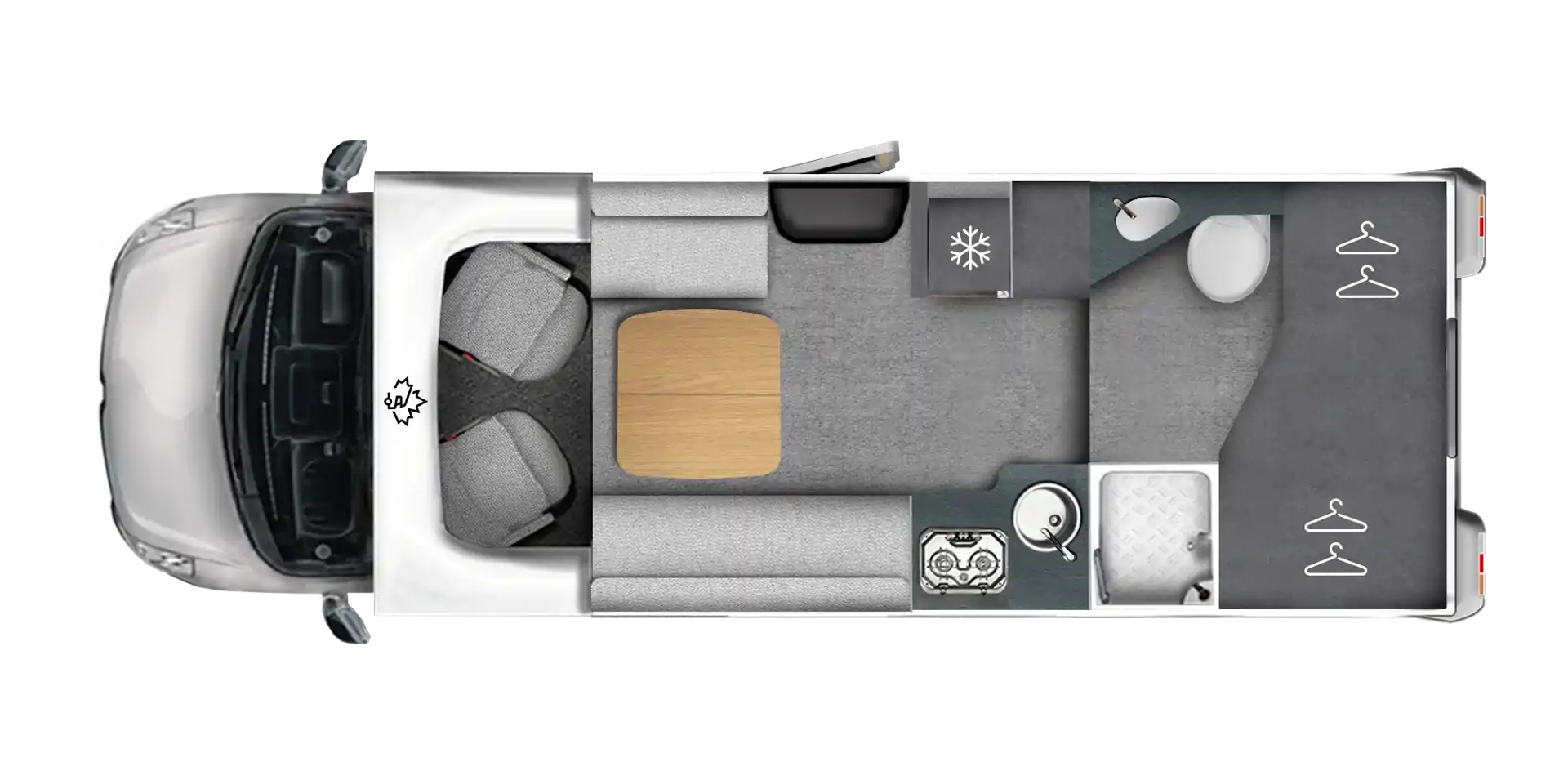 Pôdorys karavan Ahorn T 680