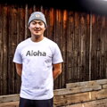 BusBoxx T-Shirt ALOHA  - pánske biele tričko,,L