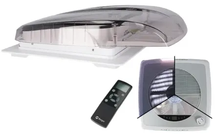 Berger Plus Fan – strešné okno s ventilátorom 12 V- dymové