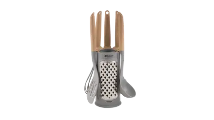 Outwell Adana Utensil Set – Kempingová sada kuchynského náčinia so stojanom a strúhadlom