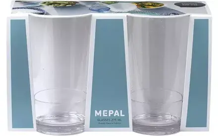 MEPAL Flow poháre – 2-dielna sada 275 ml | Štýlové, odolné, ideálne na kempovanie