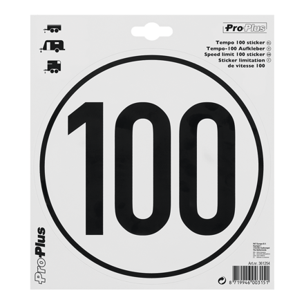Nálepka s rýchlosťou 100 km/h