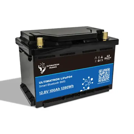 ULTIMATRON LiFePO4 12.8V 100Ah 1280Wh s integrovaným rozhraním BMS a Bluetooth