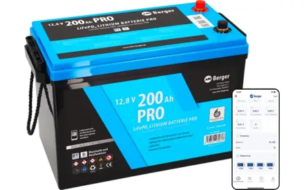 Berger LiFePO4 Pro 200 Ah 12 V s Bluetooth a vyhrievaním