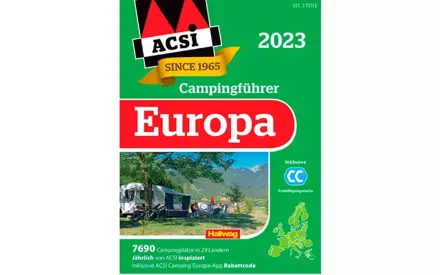 ACSI Camping sprievodca  Europe 2023 vrátane. CampingCard 