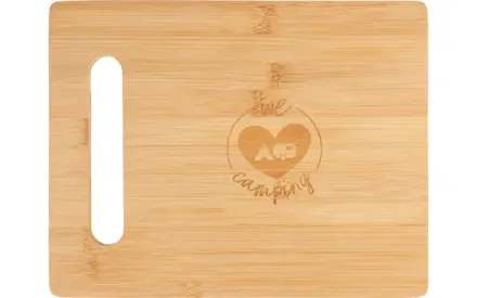 Bambusová doska Berger "We Love Camping"