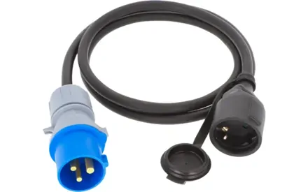 Adaptér CEE zástrčka 3-pólová na SCHUKO zásuvku – 1,5 m
