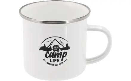 Camplife smaltovaný hrnček 350 ml biely