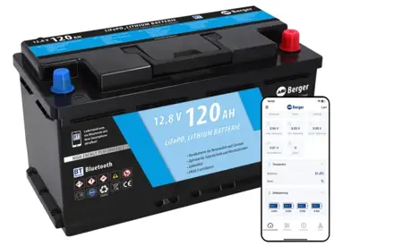 LiFePO4 lítiová batéria 120 Ah 12 V s Bluetooth