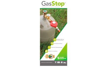 Núdzový uzatvárací ventil GasStop pre plynové fľaše s propánom