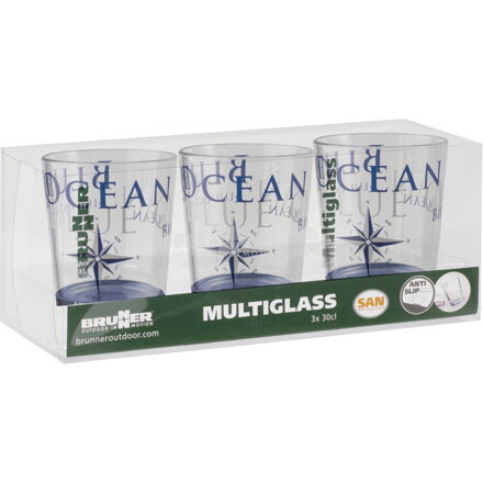 Brunner Multiglass Blue Ocean – 3-dielna sada pohárov