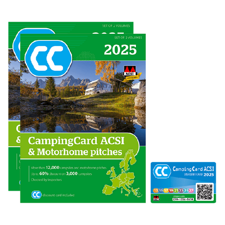 ACSI kempingová karta + sprievodca Stellplatz 2025 - anglicky