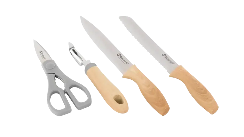 Outwell Chena Knife Set – kuchynský set s nožmi, škrabkou a nožnicami Outwell Chena Knife Set – kuchynský set s nožmi, škrabkou a nožnicami