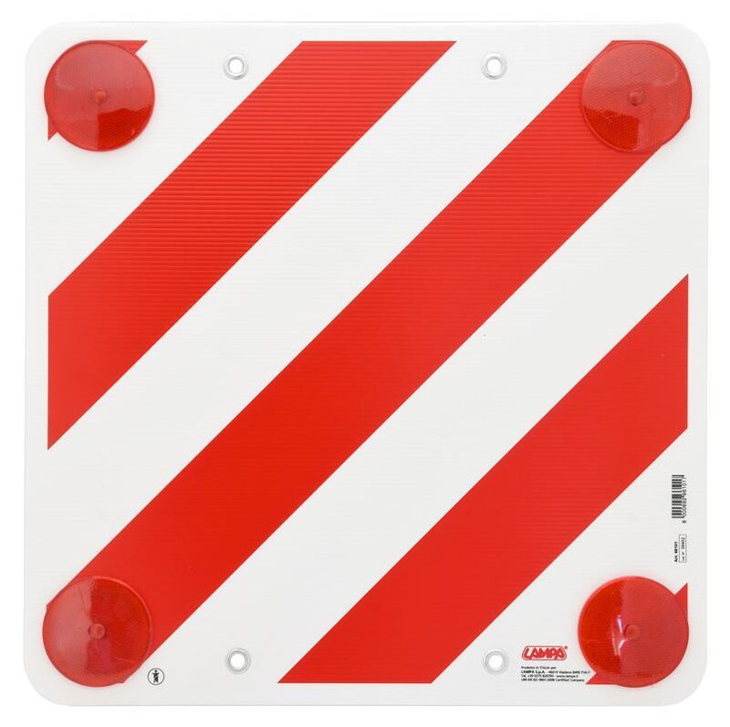 IWH výstražná tabuľa 50 × 50 cm – plastová, reflexná, s okami IWH výstražná tabuľa 50 × 50 cm – plastová, reflexná, s okami