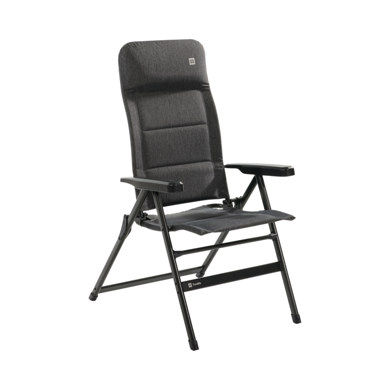 Travellife LAGO COMFORT Stormy Grey – pohodlná skladacia stolička na kempovanie