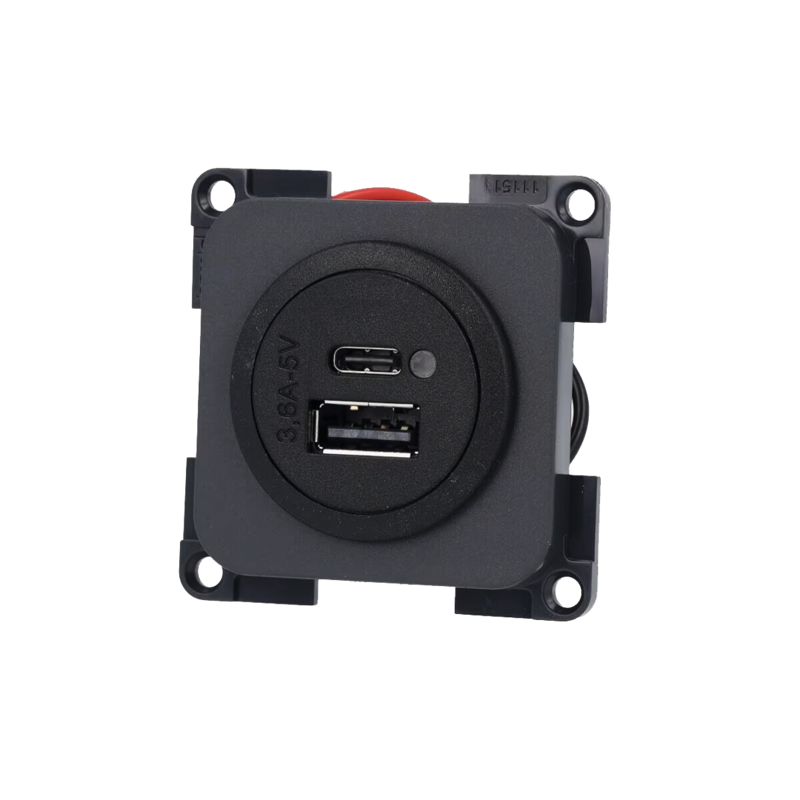 Dvojitá nabíjacia zásuvka USB C/A Dvojitá nabíjacia zásuvka USB C/A