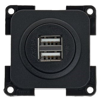 USB nabíjacia zásuvka s dvoma portmi (USB-A), 12–24 V System 20.000 USB nabíjacia zásuvka s dvoma portmi (USB-A), 12–24 V System 20.000