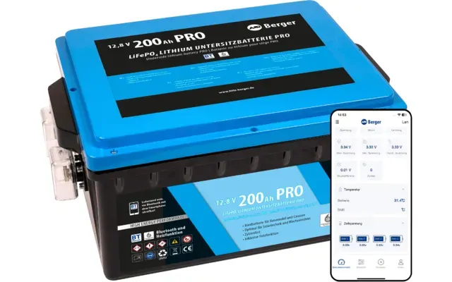 LiFePO4 lítiová batéria pod sedadlo Pro 200 Ah 12 V s Bluetooth a vyhrievaním LiFePO4 lítiová batéria pod sedadlo Pro 200 Ah 12 V s Bluetooth a vyhrievaním