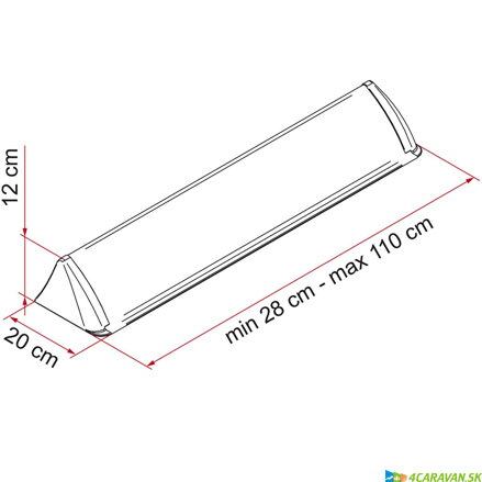Fiamma Spoiler Universal – aerodynamický spojler pre strešné okná 