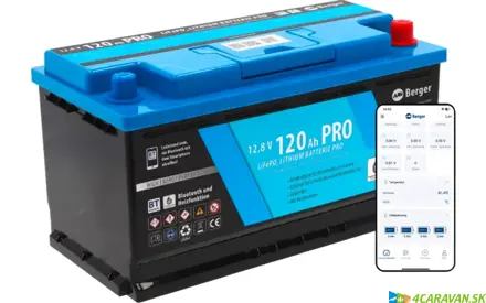 LiFePO4 lítiová batéria Pro 120 Ah 12V s Bluetooth a vyhrievaním LiFePO4 lítiová batéria Pro 120 Ah 12V s Bluetooth a vyhrievaním