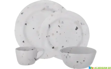 Travellife SORIA terrazzo – 16-dielna sada melamínového riadu