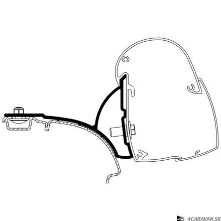Thule adaptér TO 5102 – pre VW T5/T6 LHD  Thule adaptér TO 5102 – pre VW T5/T6 LHD