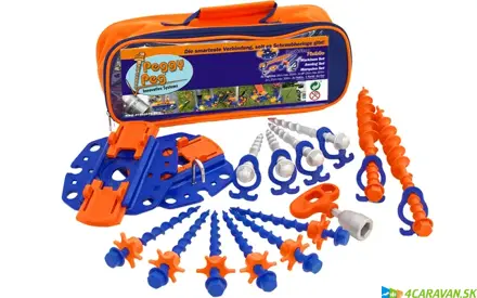 Peggy Peg ® Peg&Stop + Fix&Go Markisen Set – ukotvovací set pre markízy a búrkové popruhy