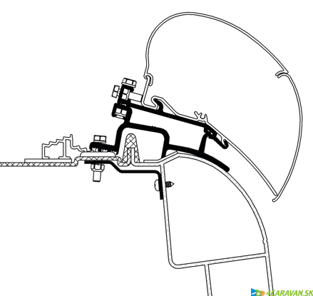 Thule adaptér Renault Master / Opel Movano (do 2010) – pre strešné markízy