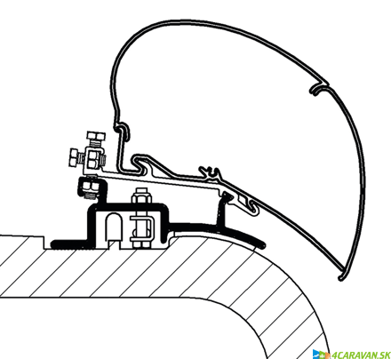 Thule adaptér pre strešné markízy – Fiat Ducato 1994–2006 (Serie 6)