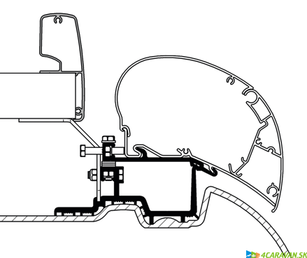 Thule adaptér Mercedes Sprinter (od 2007) / VW Crafter (2007–2016)
