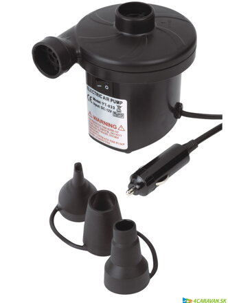 Elektrická vzduchová pumpa 12 V – kompaktná s 3 nadstavcami