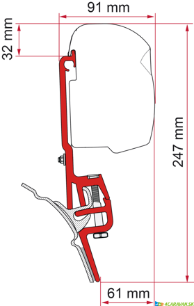  Adapter F35 VW T4 Brandrup
