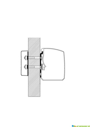 Adapter T 3200 - Flach Wand