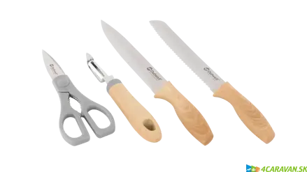 Outwell Chena Knife Set – kuchynský set s nožmi, škrabkou a nožnicami