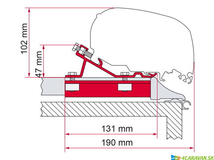 Adapter Fixing-Bar F80-F65