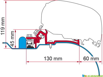 Adapter F80-F65 Iveco Daily H2 (≥ 2006 – ≤ 2014)