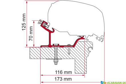 Adapter F80-F65 Hobby Easy, Hobby Ontour, Adria Adora