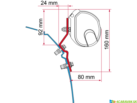 Adapter F35 VW T4 Lift Roof