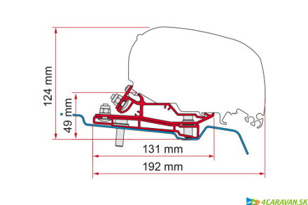 Adapter Ford Transit H3 L4 - 400 cm  od 2014