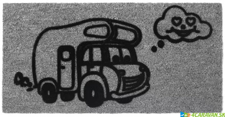 DERBY FLOCK CAMPER  rohožka do karavanu 50 × 25 cm sivá 