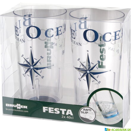 Brunner FESTA Blue Ocean –  pohár 40 cl, 2 ks Brunner FESTA Blue Ocean –  pohár 40 cl, 2 ks