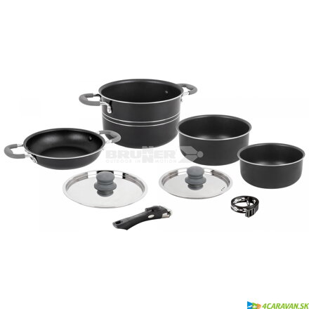 Brunner Flavor 7+1 Ø 22 cm – 8-dielna sada kempingového riadu Brunner Flavor 7+1 Ø 22 cm – 8-dielna sada kempingového riadu