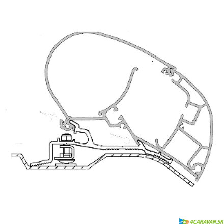 Adaptér DOMETIC PerfectRoof – Ducato / Jumper / Boxer (3-dielna sada)