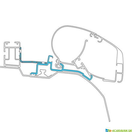 Adaptér DOMETIC PerfectRoof – Fiat Ducato H2 Roofrack