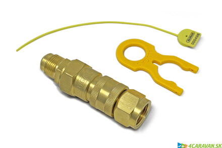 ALUGAS rýchlospojka s spätným ventilom pre TRAVELMate – mosadz