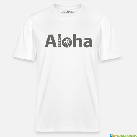 BusBoxx pánske biele tričko  ALOHA  ,,L"  
