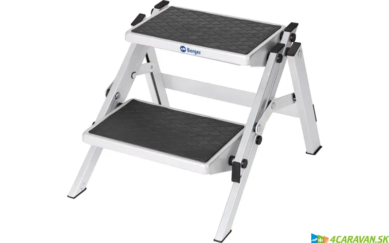 Berger skladací dvojstupienkový hliníkový schodík – výška 40 cm