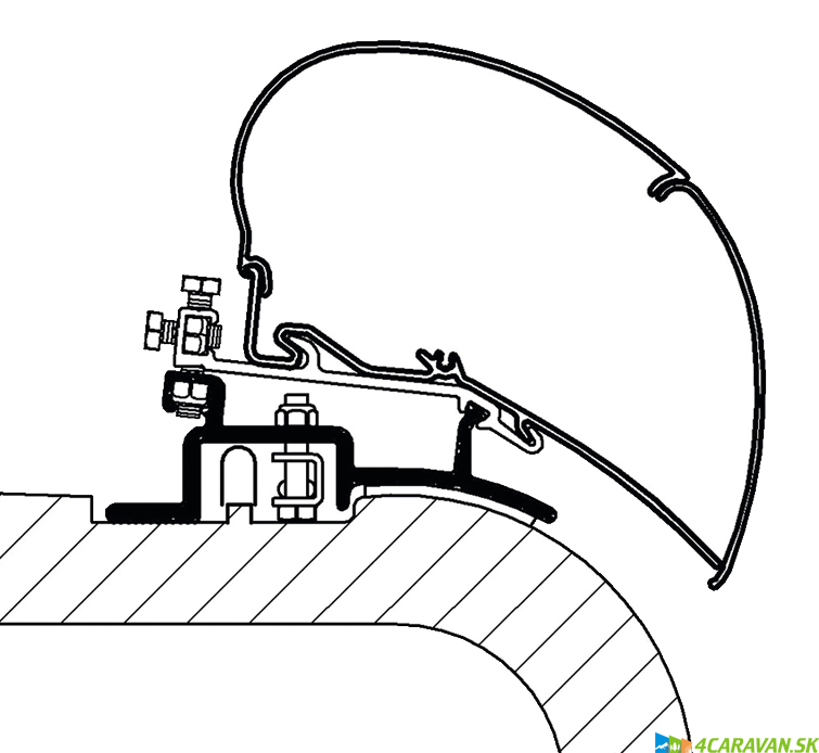 Thule adaptér pre strešné markízy – Fiat Ducato 1994–2006 (Serie 6)