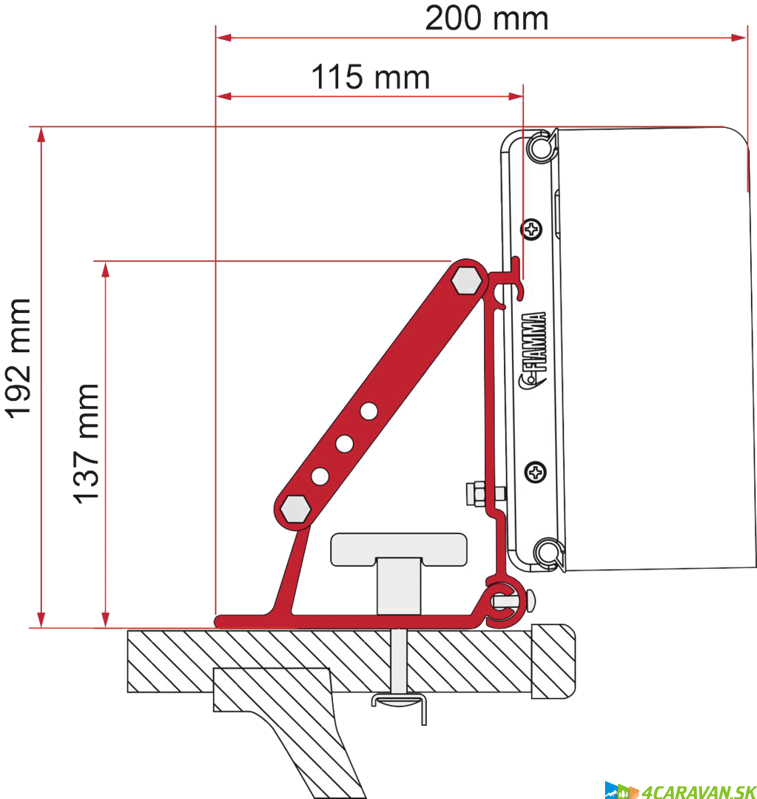 Kit Auto (montáž na strešné nosníky)
