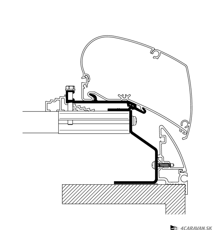 Thule adaptér Fendt Brillant – pre strešné markízy do 450 cm